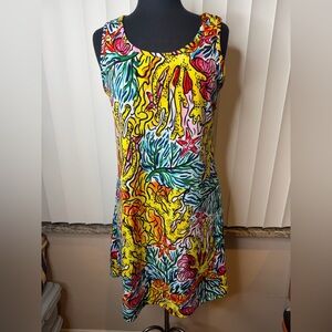 Ronni Nicole Vibrant Sea Theme Multicolor Sleeveless Dress Size 10